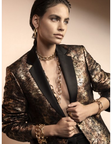 Yellow Bronze Necklace with Cable Chain