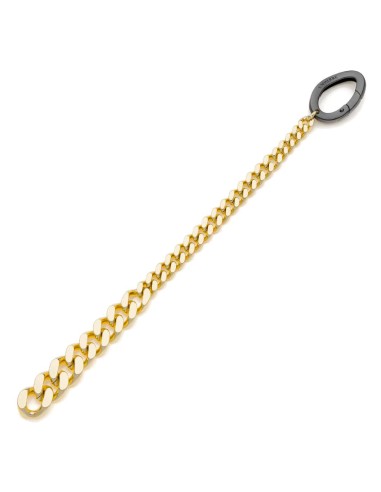 Golden Groumette Bracelet with Black Clasp