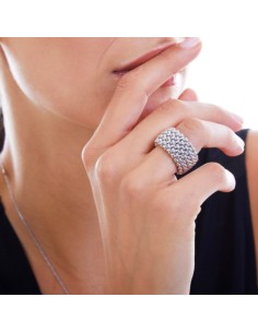 Sterling Silver Rice Grain Chain Ring 2