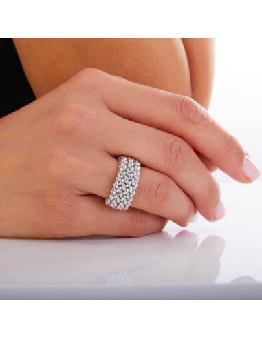Anello Maglia Chicco di Riso in Argento 925 