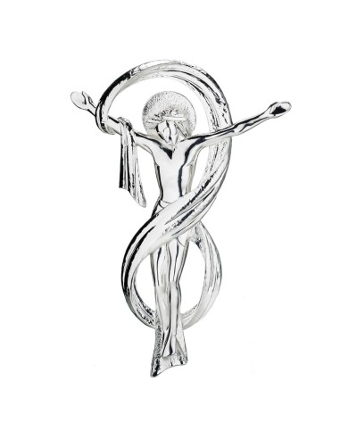 Infinite Love Crucifix in Silver Plated Resin 