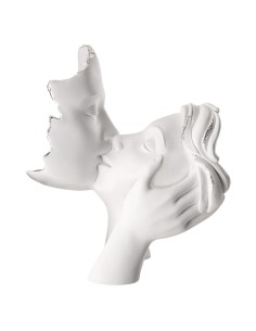The Faces of Love Sculpture in White Resin
