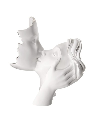 Die Gesichter der Liebe Skulptur aus Weißem...
