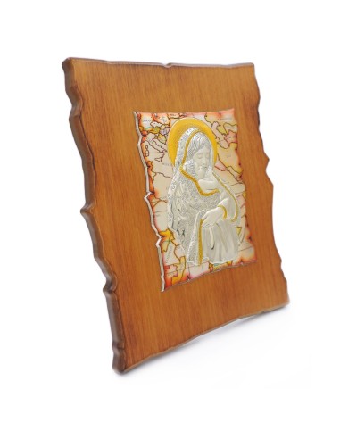 Holy Virgin with Child Parchment Shaped Picture 