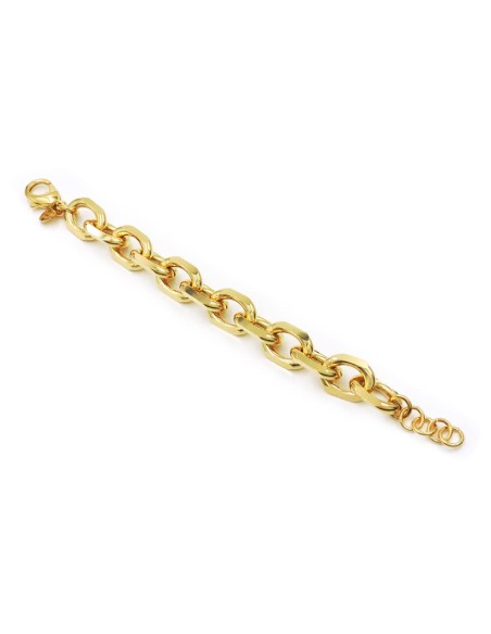 Ovales Kettenarmband aus Vergoldeter Bronze