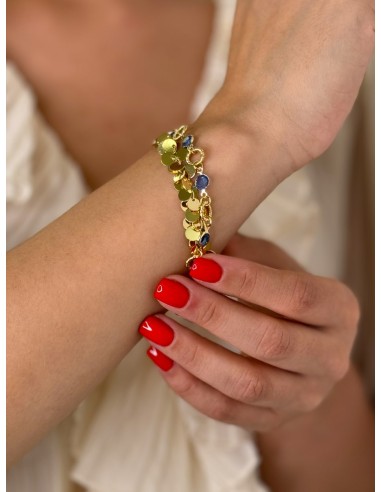 Goldenes Armband mit Runden Medaillenanhängern...