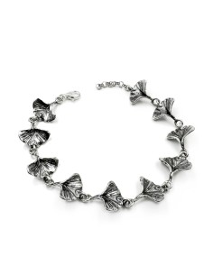 Ginkgo-Armband aus 925er Sterlingsilber