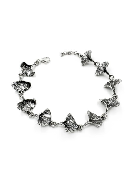 925 Sterling Silver Ginkgo Bracelet 