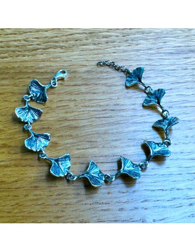 925 Sterling Silver Ginkgo Bracelet 