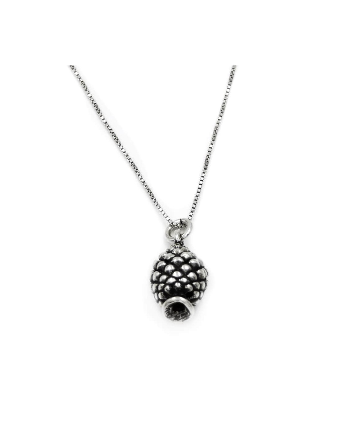 Collana Con Ciondolo In Peridoto Naturale E Argento 925 - Piccola Gemma Verde, 50cm