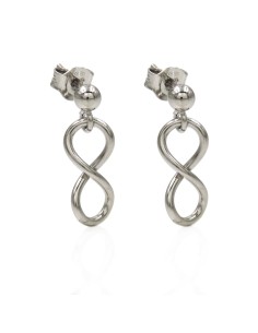 Ohrringe mit Unendlichkeitsanhänger aus 925er Sterlingsilber