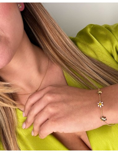 Armband mit Gänseblümchen aus Vergoldetem 925er...