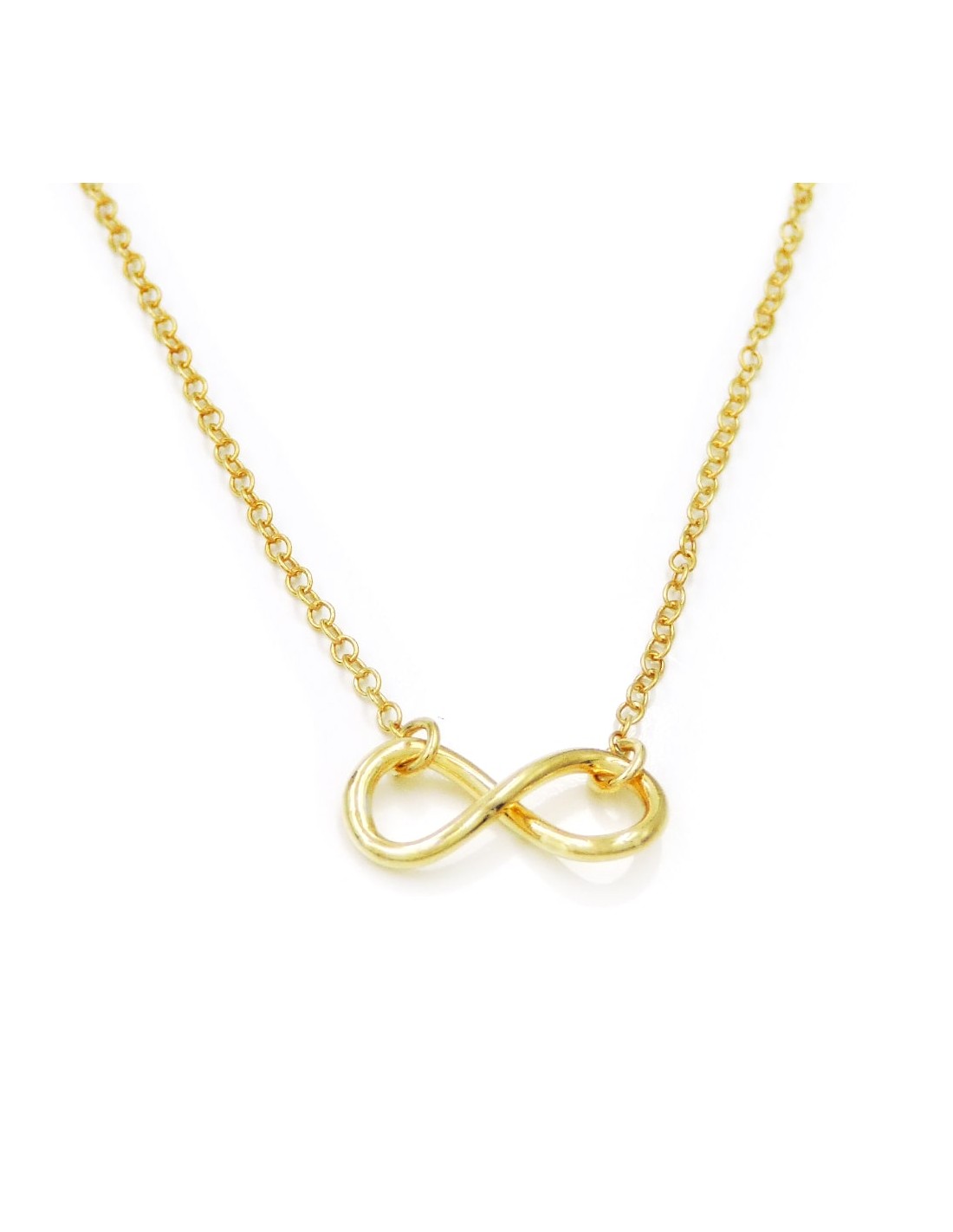 Collana Infinito In Argento Sterling 925 Rodiato - Ciondolo Con Zirconi - Catena Regolabile 16-17 Pollici - Disponibile In Argento, Oro E Oro Rosa - Gioiello Elegante Per Ogni Giorno