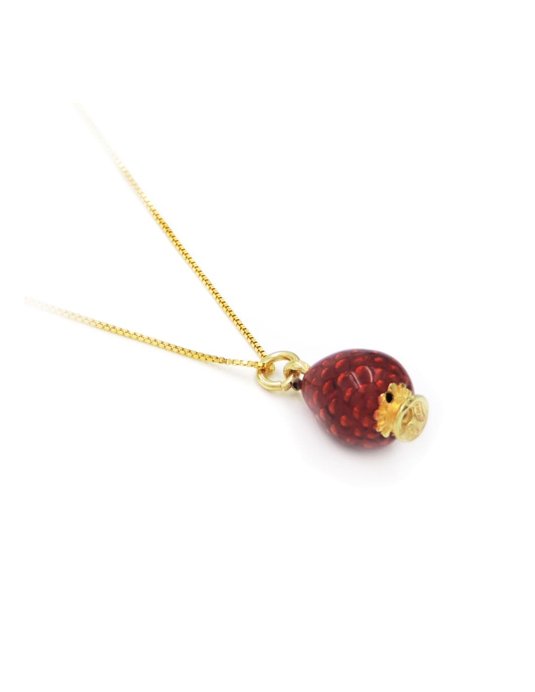 THOMAS SABO Collana Cuore Messaggero D'Amore - Argento Placcato Oro Con Zircone Rosso Scuro (KE2268-414-10)