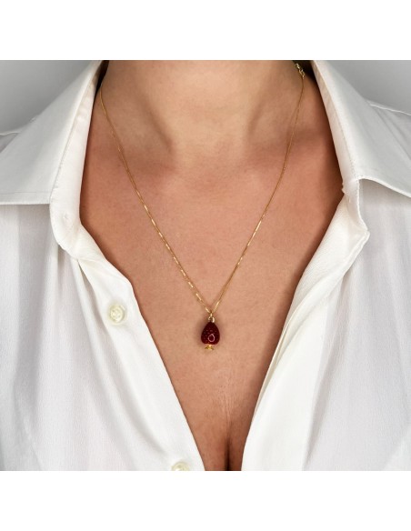 Enamelled Gold Plated Sterling Silver Sicilian Pine Cone Necklace 