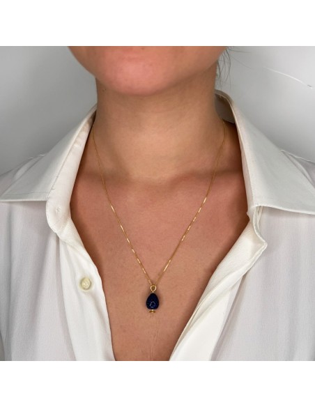 Enamelled Gold Plated Sterling Silver Sicilian Pine Cone Necklace 