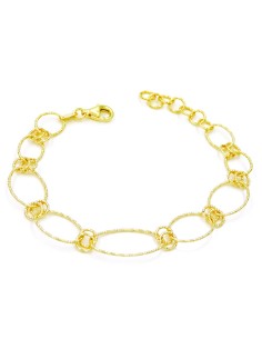 Ovales Kettenarmband aus Vergoldetem Sterlingsilber