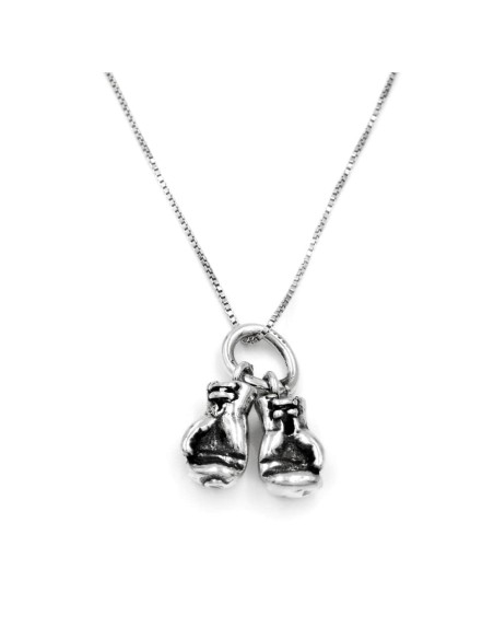 Necklace with Boxing Gloves Pendant 