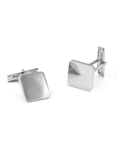 Personalized 925 Sterling Silver Square Cufflinks 