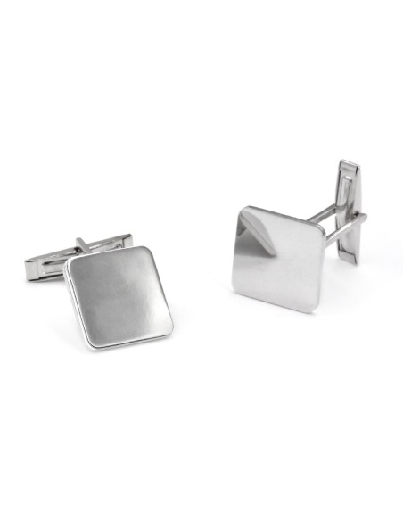 Personalized 925 Sterling Silver Square Cufflinks 