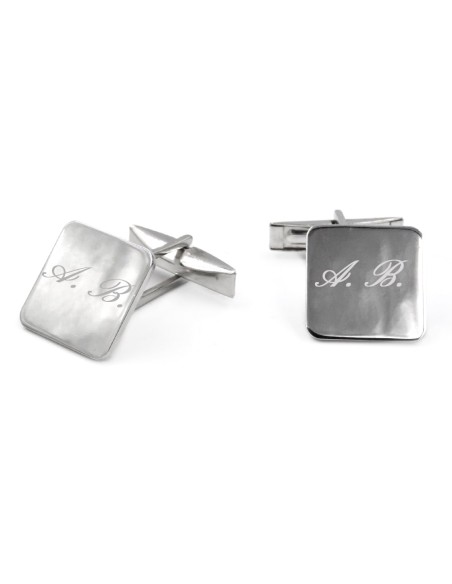 Gemelli Quadrati Personalizzabili in Argento 925