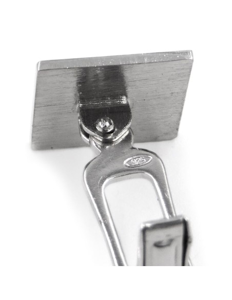 925 Sterling Silver Spiral Square Cufflinks 
