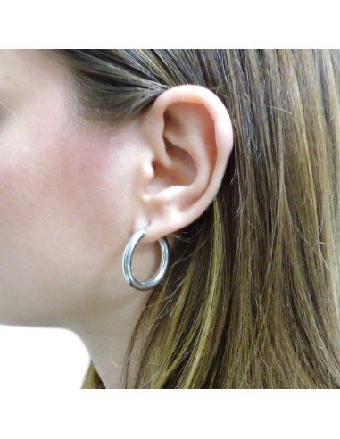 Orecchini Cerchio Spesso in Argento 925...
