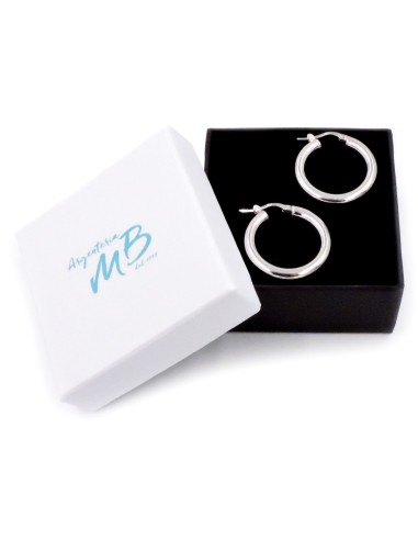  925 Sterling Silver Thick Hoop Earrings...