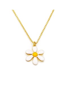 Collana con Ciondolo Margherita in Argento Dorato