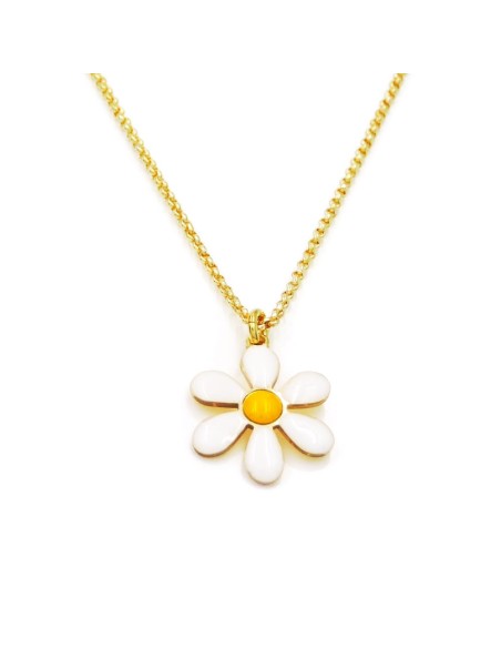 Collana con Ciondolo Margherita in Argento Dorato