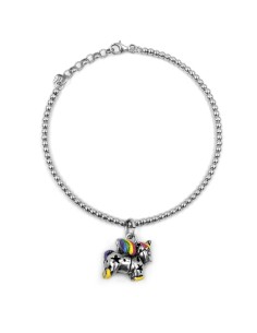 Bracciale Catena Donna in Argento 925 Rodiato Con...