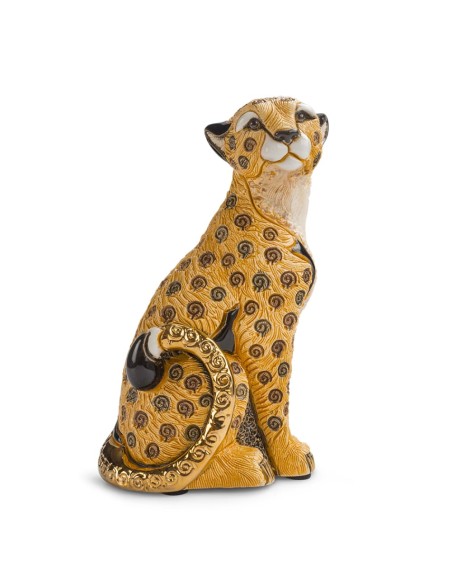 Cheetah Ceramic Sculpture De Rosa Rinconada