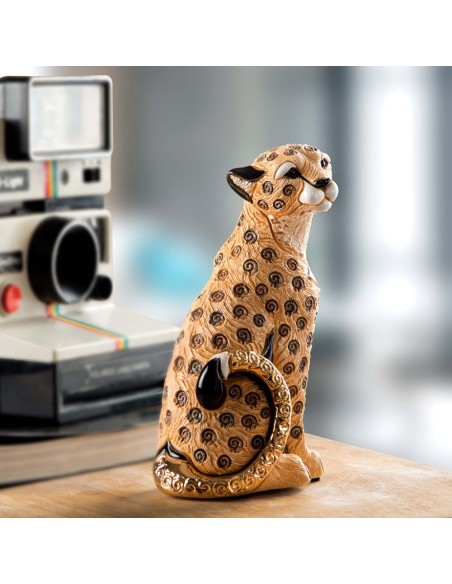 Cheetah Ceramic Sculpture De Rosa Rinconada