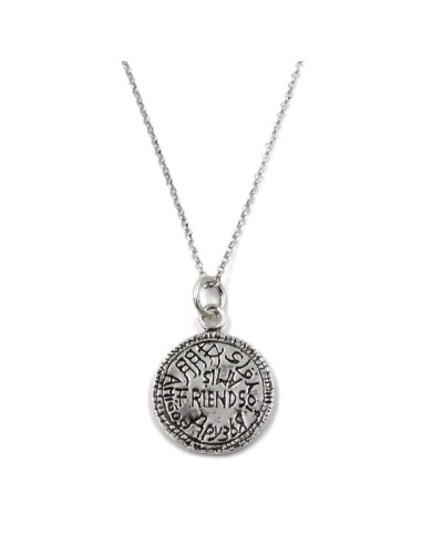 Collana con Medaglia in Argento Memento Audere...