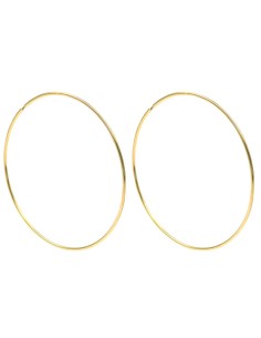 Gold Plated Sterling Silver Large Hoop Earrings 