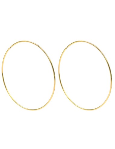 Gold Plated Sterling Silver Large Hoop Earrings 