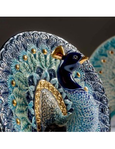 Pfauenskulptur aus Keramik von Rosa Rinconada 2