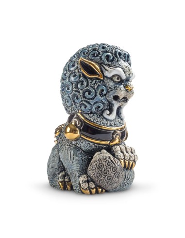 Blue Foo Lioness Ceramic Sculpture De Rosa...