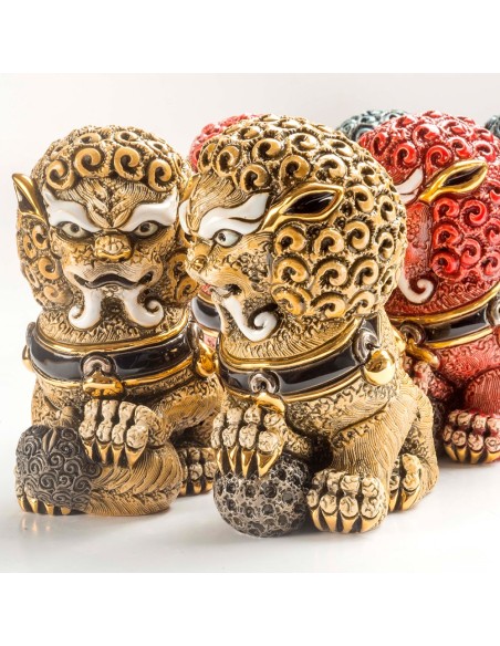 Cinnamon Foo Lioness Ceramic Sculpture De Rosa Rinconada