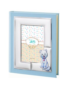 Customizable Blue Cat Photo Album for Baby Boys