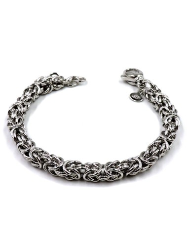 925 Sterling Silver Byzantine Chain Bracelet 