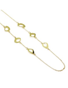 Gold Plated 925 Sterling Silver Stone Necklace 