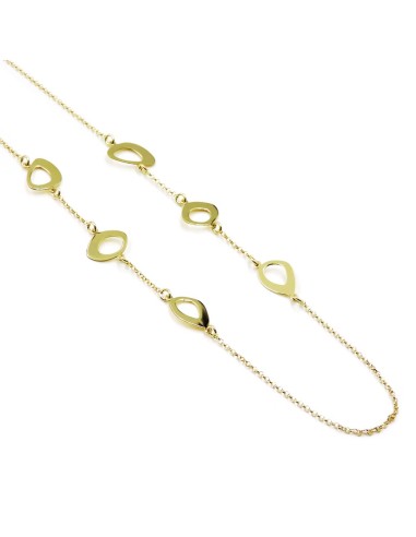 Gold Plated 925 Sterling Silver Stone Necklace 