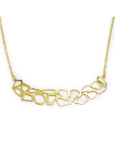 Gold Plated 925 Sterling Silver Multistone Necklace 
