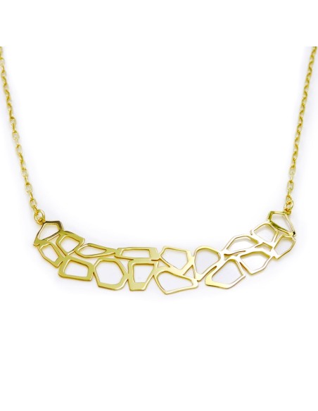 Gold Plated 925 Sterling Silver Multistone Necklace 