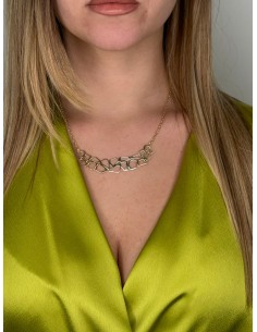 Gold Plated 925 Sterling Silver Multistone Necklace  2