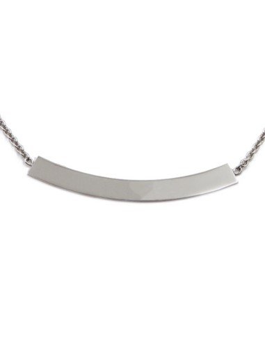 Collana con Targa Mezzaluna Personalizzabile...
