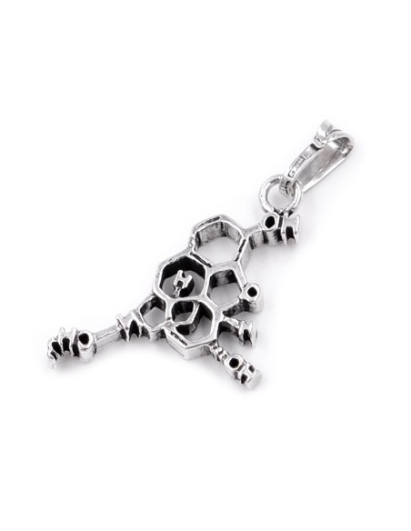 Solid Silver Morphine Pendant 