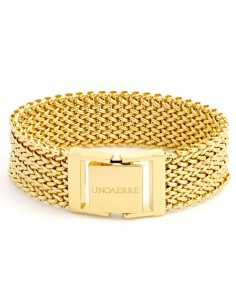 Reiskorn-Kettenarmband aus Vergoldetem Bronze