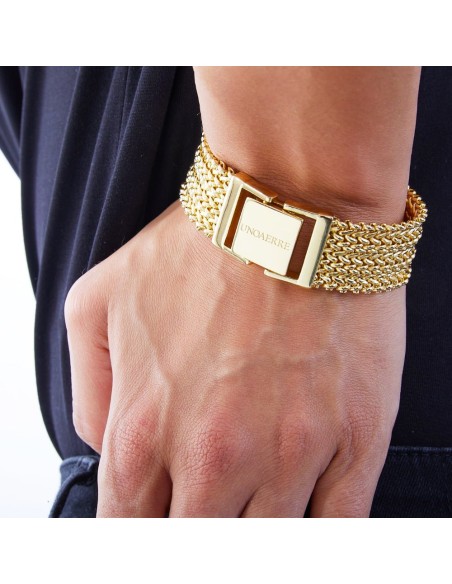 Bracciale Maglia Chicco in Bronzo Placcato Oro